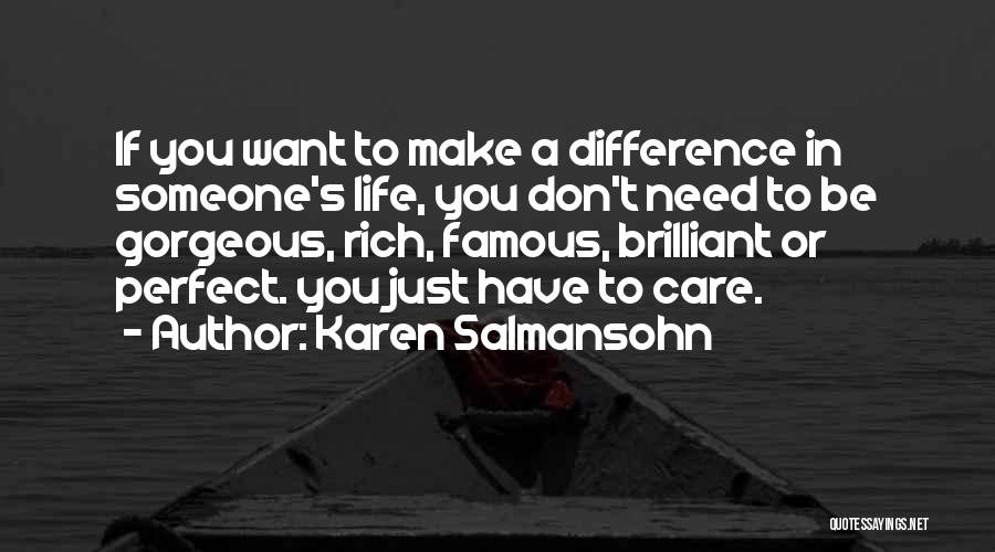 A Person's Value Quotes By Karen Salmansohn