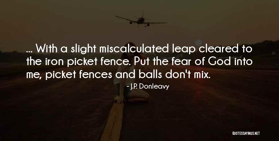 A Picket Fence Quotes By J.P. Donleavy A Picket Fence Quotes By J.P. Donleavy