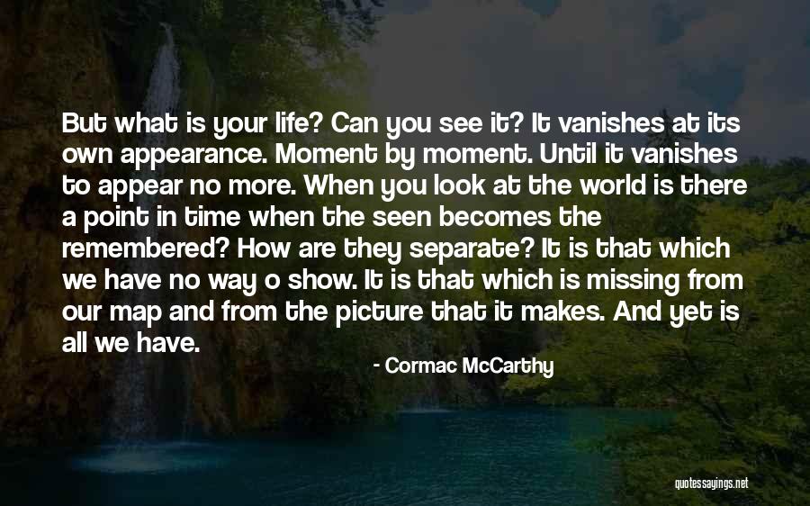 A Picture Is A Moment In Time Quotes By Cormac McCarthy