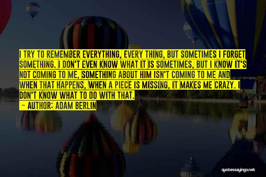 A Piece Missing Quotes By Adam Berlin