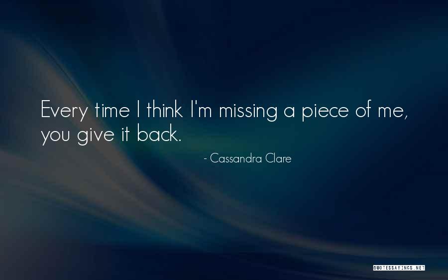 A Piece Missing Quotes By Cassandra Clare