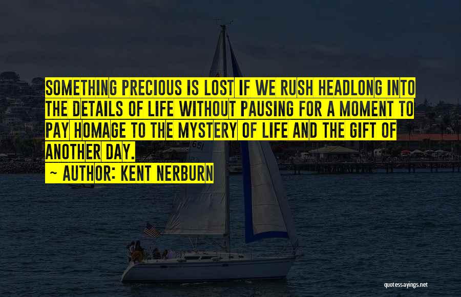 A Precious Moment Quotes By Kent Nerburn