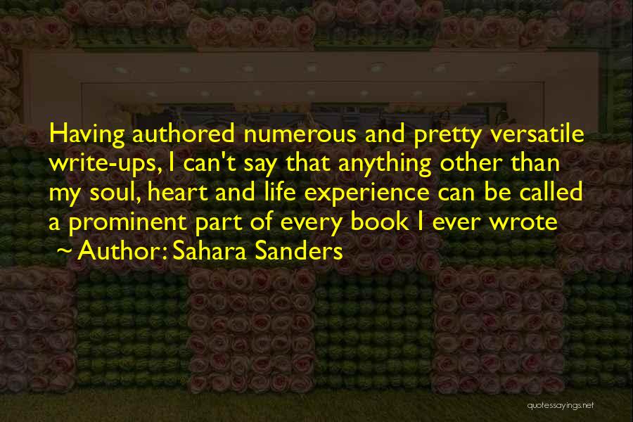 A Pretty Soul Quotes By Sahara Sanders