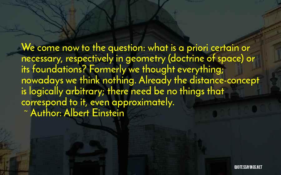 A Priori Quotes By Albert Einstein