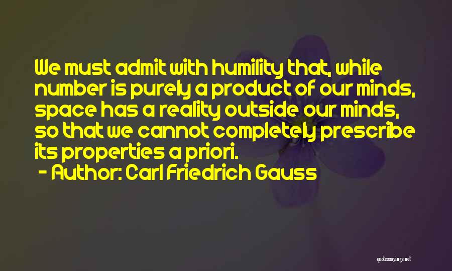 A Priori Quotes By Carl Friedrich Gauss