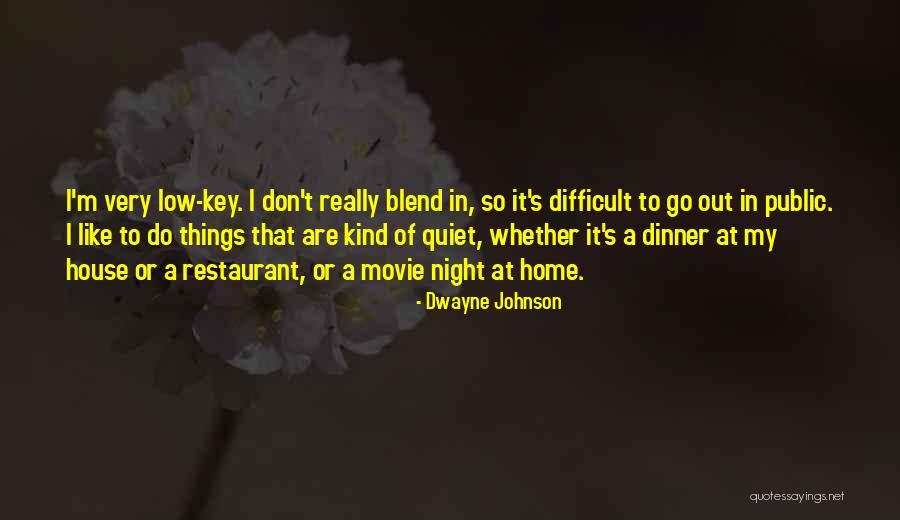 A Quiet Night Quotes By Dwayne Johnson