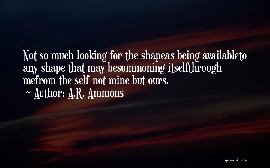 A.R. Ammons Quotes 1136115