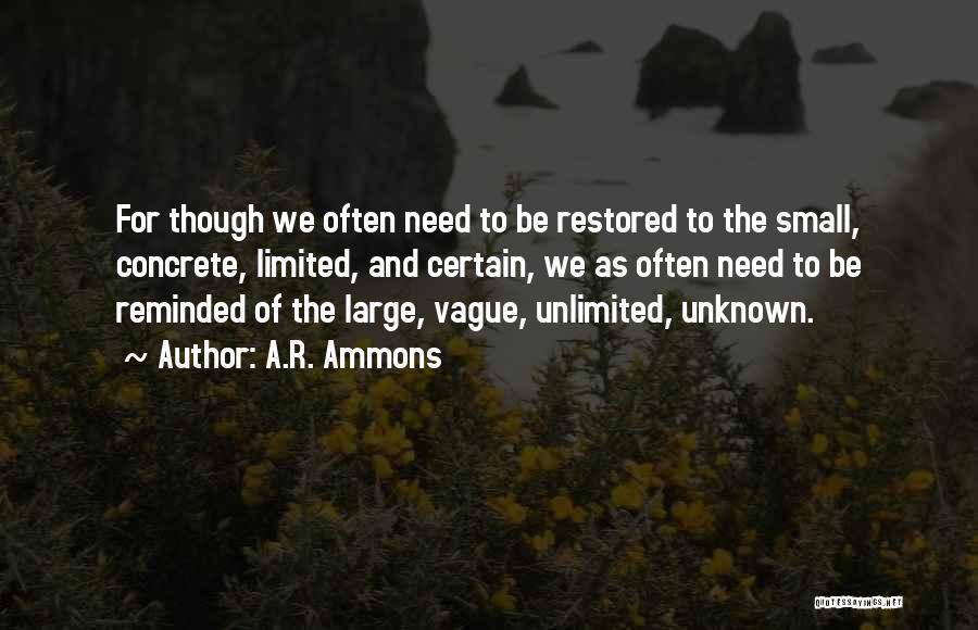 A.R. Ammons Quotes 1349681