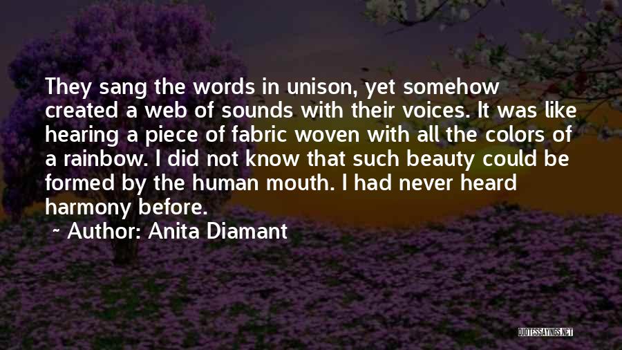 A Rainbow Quotes By Anita Diamant