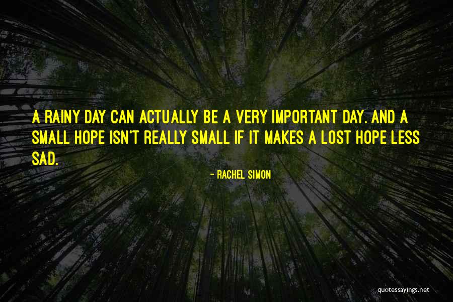 A Rainy Day Quotes By Rachel Simon A Rainy Day Quotes By Rachel Simon