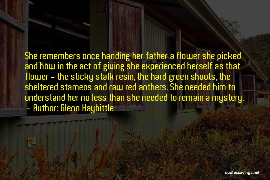 A Red Flower Quotes By Glenn Haybittle