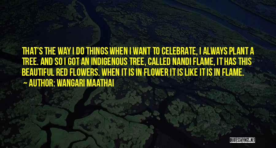 A Red Flower Quotes By Wangari Maathai