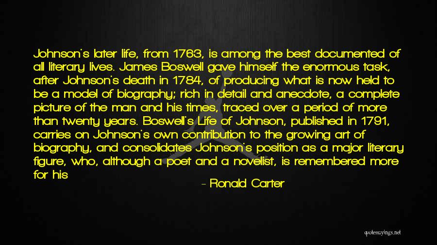 A Rich Life Quotes By Ronald Carter A Rich Life Quotes By Ronald Carter