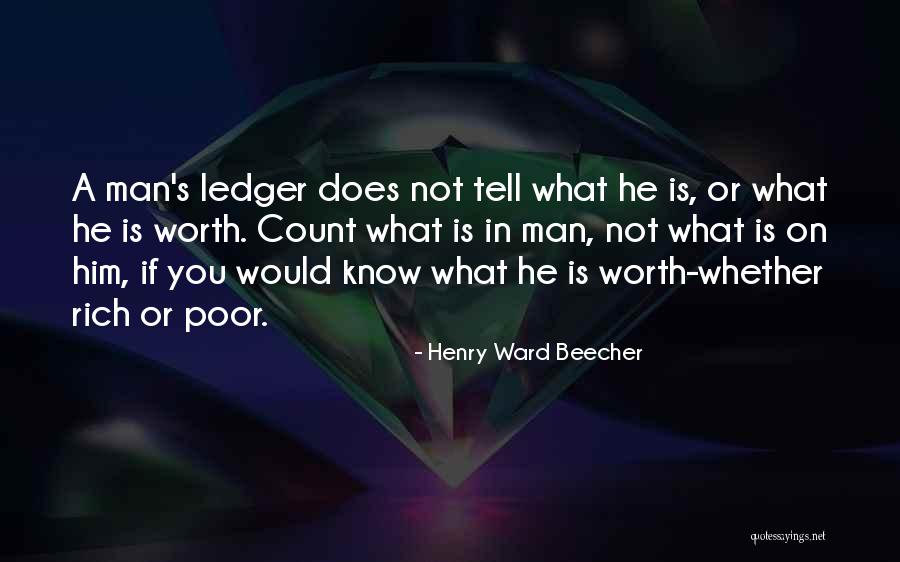 A Rich Man Is Quotes By Henry Ward Beecher