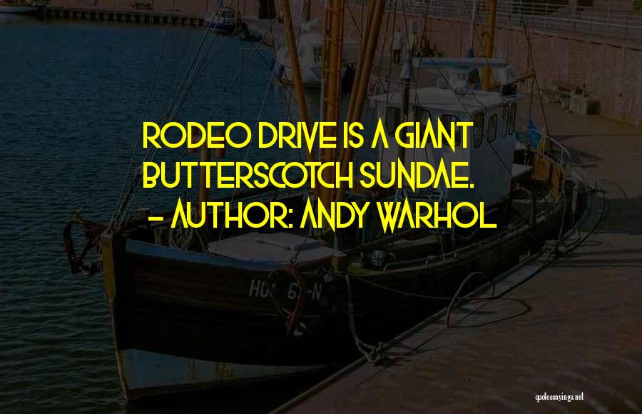 A Rodeo Quotes By Andy Warhol