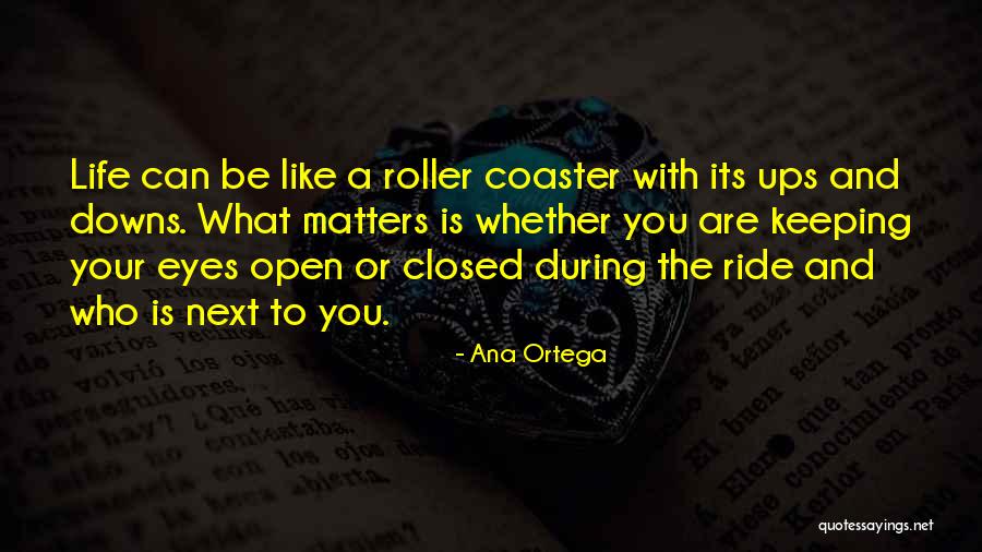 A Roller Coaster Life Quotes By Ana Ortega