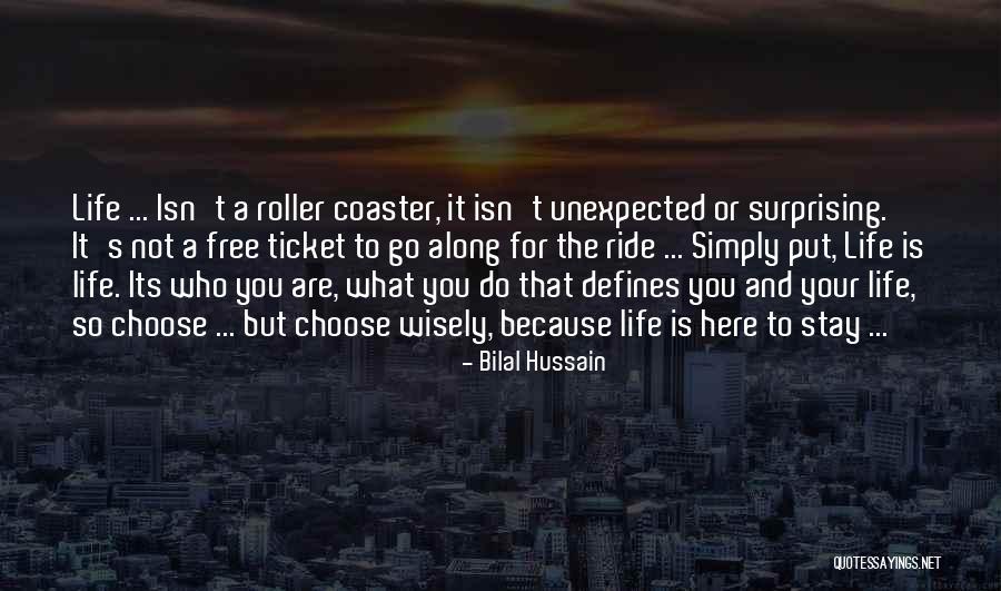 A Roller Coaster Life Quotes By Bilal Hussain