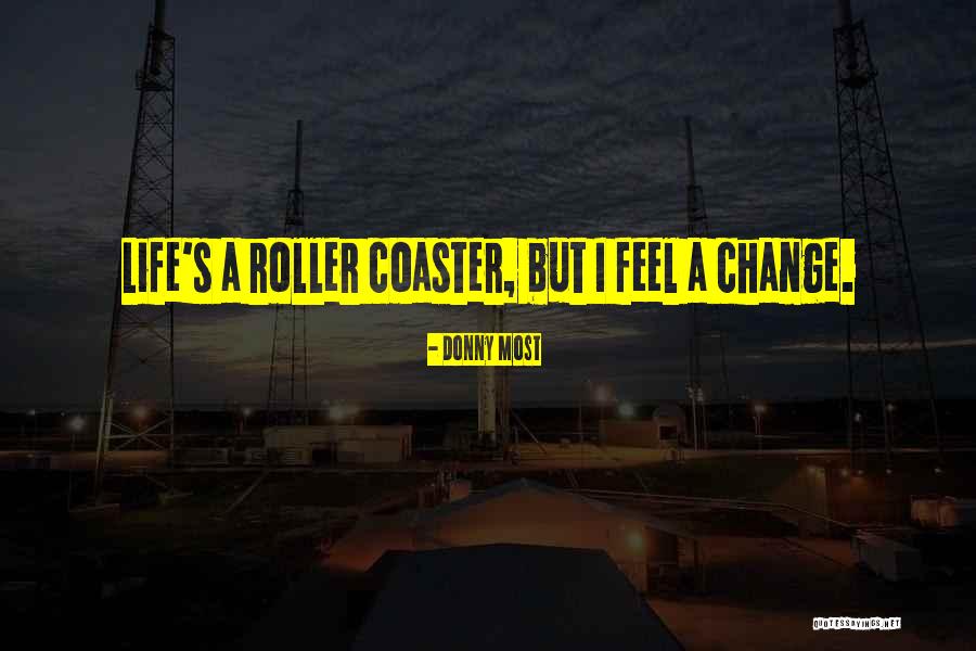 A Roller Coaster Life Quotes By Donny Most