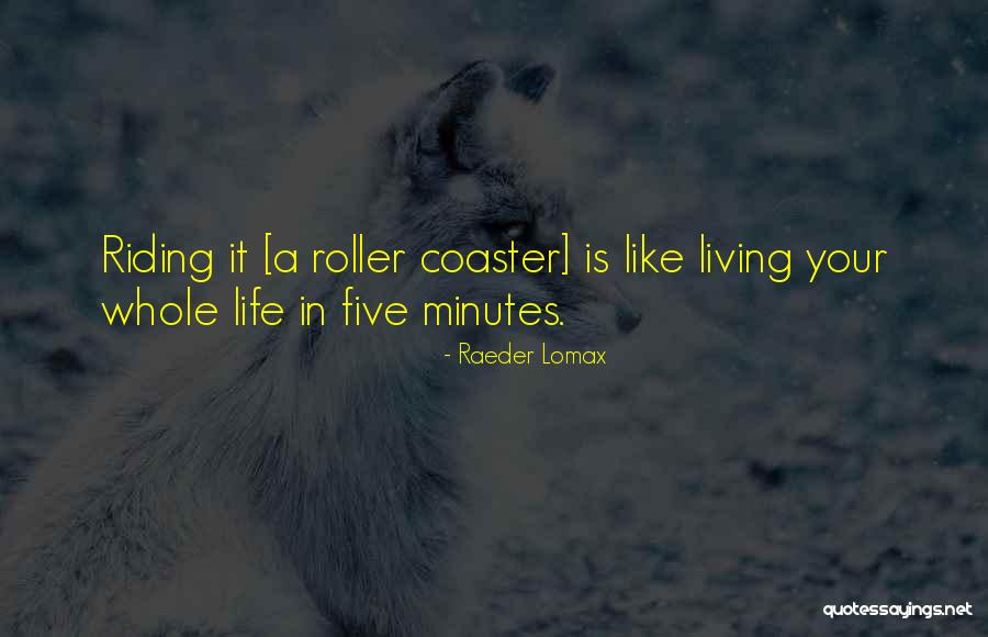 A Roller Coaster Life Quotes By Raeder Lomax