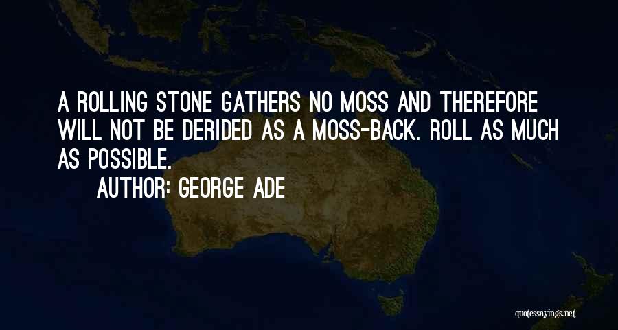 A Rolling Stone Quotes By George Ade