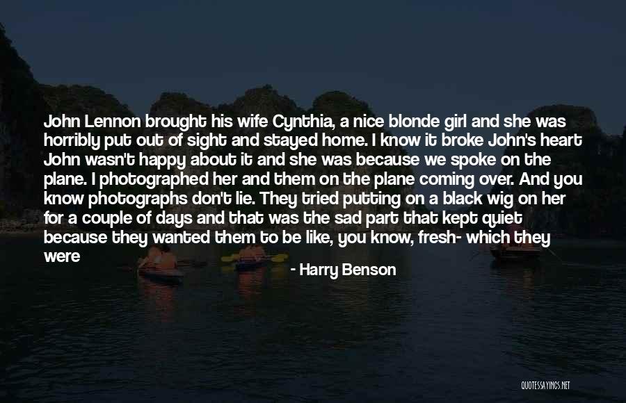A Sad Wife Quotes By Harry Benson A Sad Wife Quotes By Harry Benson