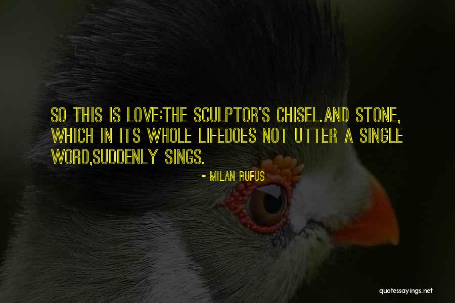 A Sculptor Quotes By Milan Rufus A Sculptor Quotes By Milan Rufus