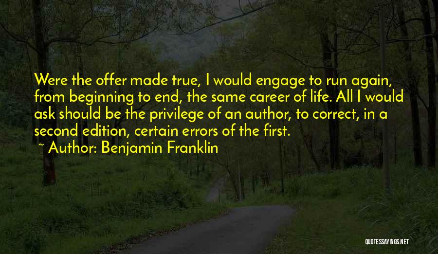 A Second Quotes By Benjamin Franklin