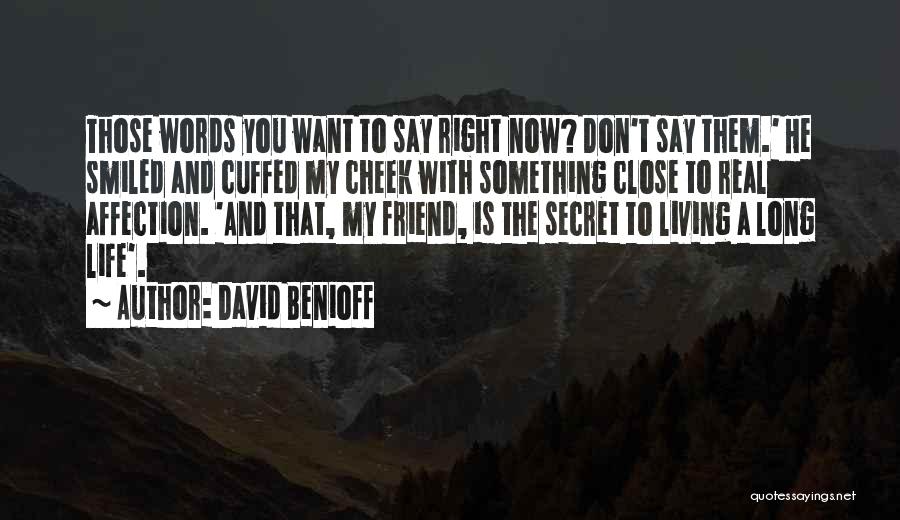 A Secret Friend Quotes By David Benioff