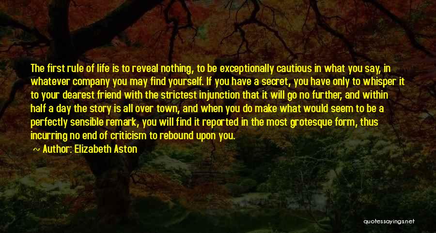 A Secret Friend Quotes By Elizabeth Aston