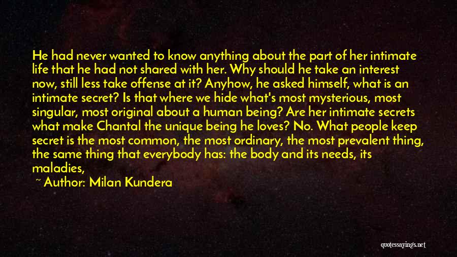 A Secret Shared Quotes By Milan Kundera