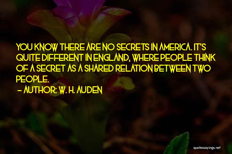 A Secret Shared Quotes By W. H. Auden