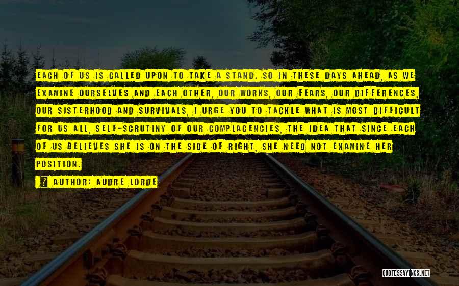 A Sisterhood Quotes By Audre Lorde