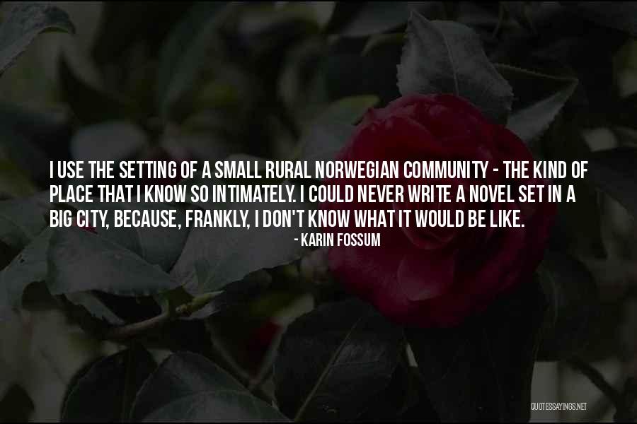 A Small City Quotes By Karin Fossum A Small City Quotes By Karin Fossum