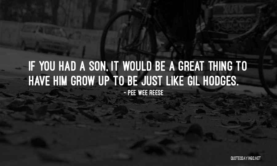 A Son Growing Up Quotes By Pee Wee Reese