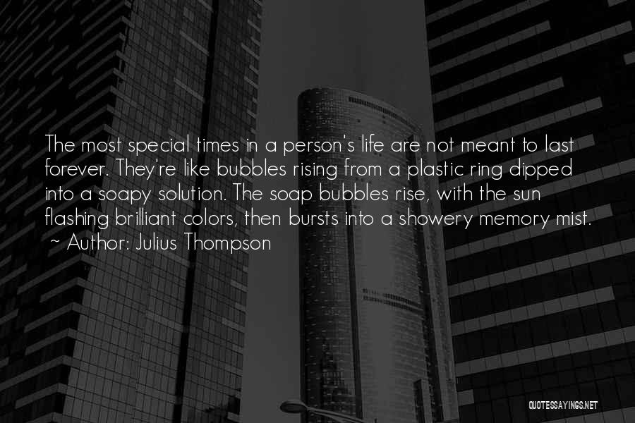 A Special Person In Life Quotes By Julius Thompson