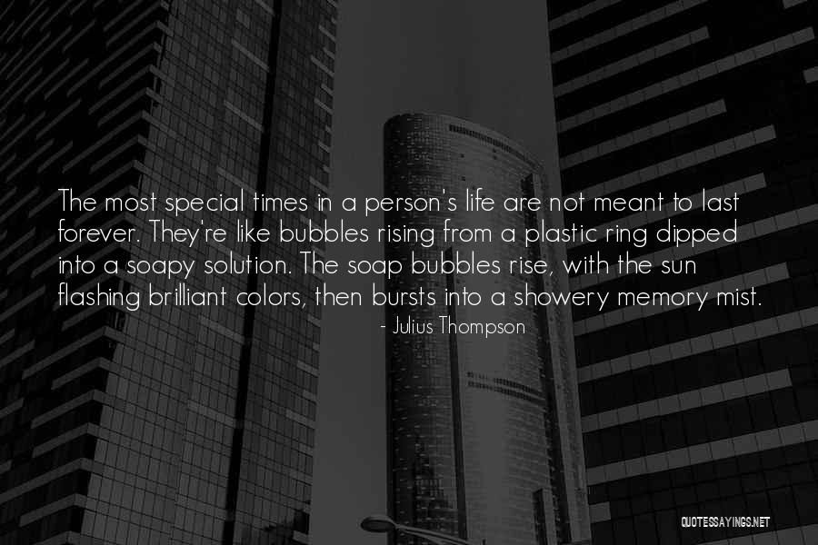 A Special Person In Life Quotes By Julius Thompson