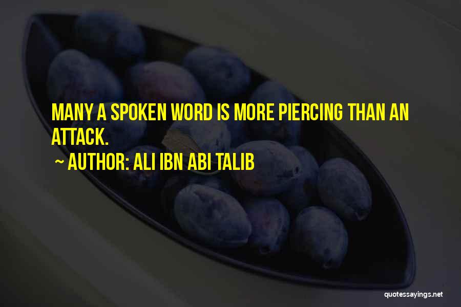 A Spoken Word Quotes By Ali Ibn Abi Talib