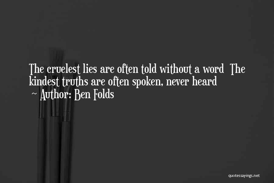 A Spoken Word Quotes By Ben Folds