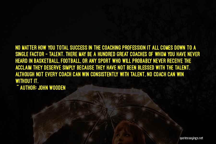 A Sports Coach Quotes By John Wooden