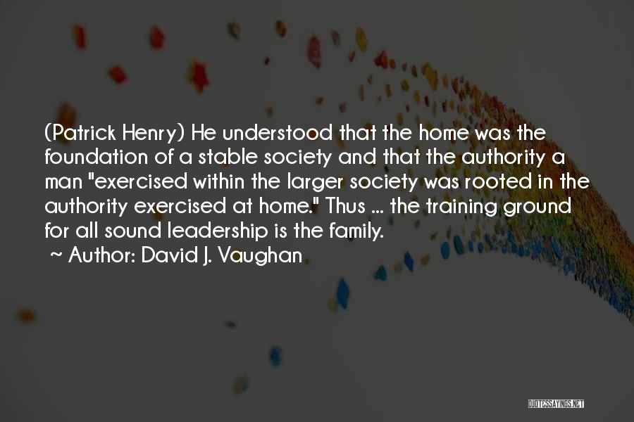 A Stable Family Quotes By David J. Vaughan