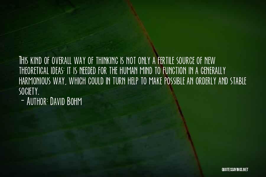A Stable Mind Quotes By David Bohm