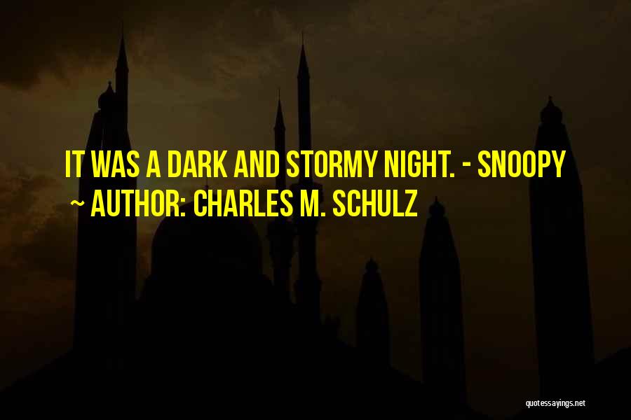 A Stormy Night Quotes By Charles M. Schulz