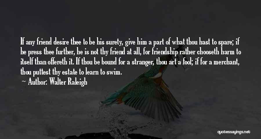 A Stranger Friend Quotes By Walter Raleigh