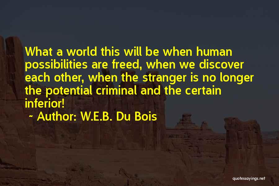 A Stranger Quotes By W.E.B. Du Bois