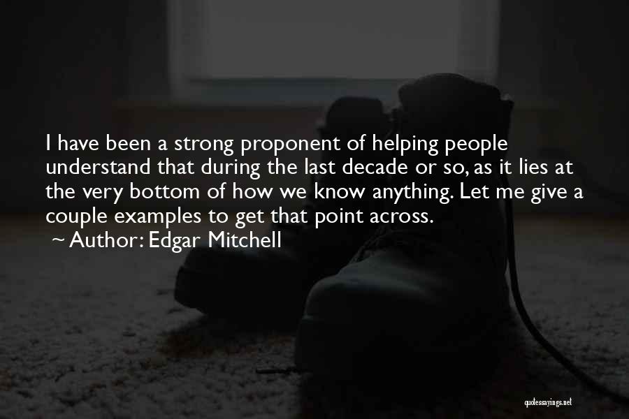 A Strong Couple Quotes By Edgar Mitchell