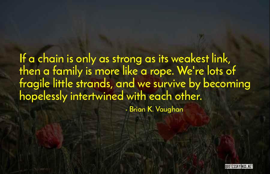 A Strong Family Quotes By Brian K. Vaughan A Strong Family Quotes By Brian K. Vaughan