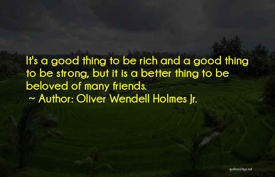 A Strong Friendship Quotes By Oliver Wendell Holmes Jr.
