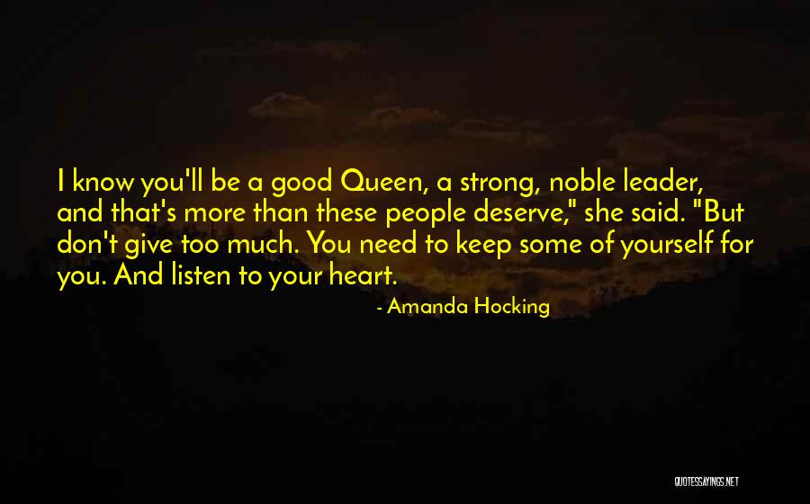 A Strong Leader Quotes By Amanda Hocking A Strong Leader Quotes By Amanda Hocking