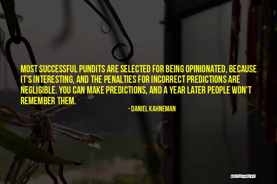 A Successful Year Quotes By Daniel Kahneman