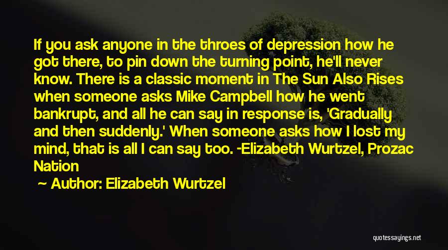 A Sun Also Rises Quotes By Elizabeth Wurtzel